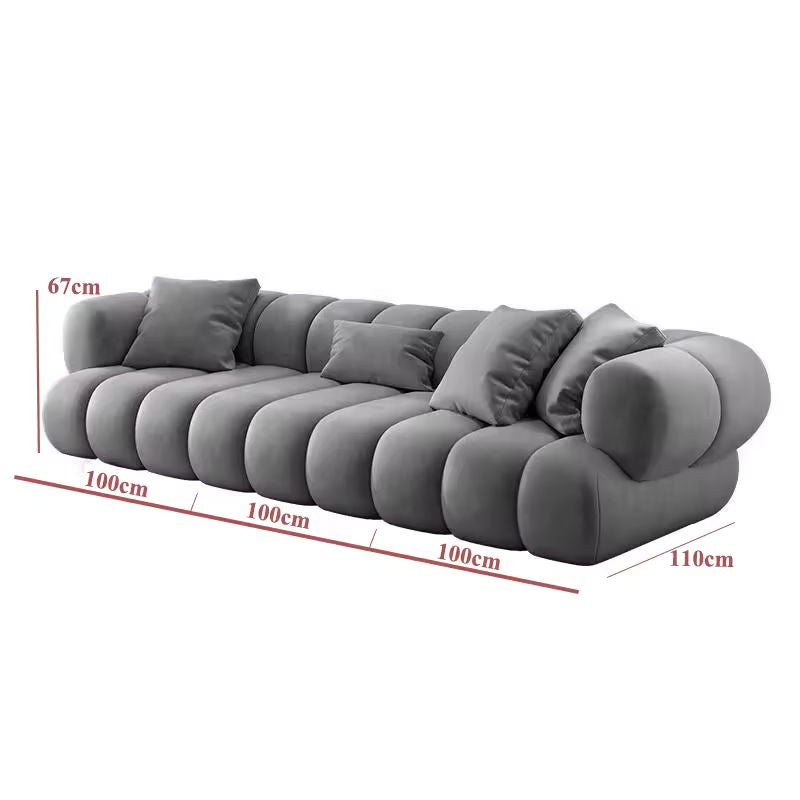 ATUNUS Modulares Ecksofa L-Form - Premium Samt Wohnzimmer Sofa