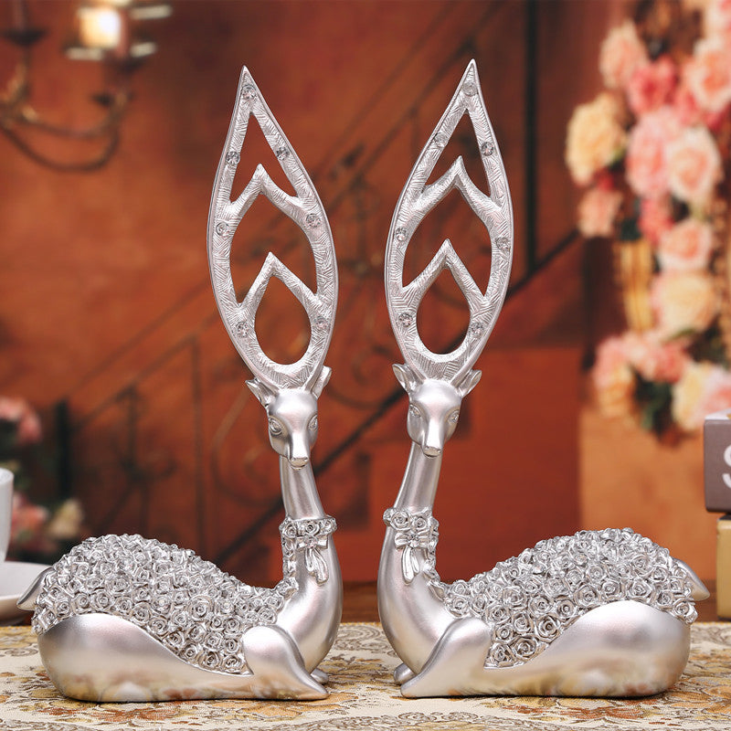 European Creative Home Accessories Deer Wine Cabinet Resin Ornaments